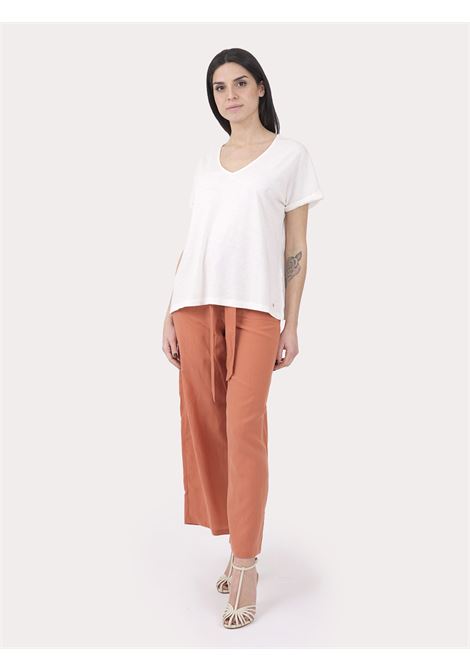 T-shirt scollo a v morbido DES PETIT HAUTS | T- Shirt | ZAELINE-1E23022802066